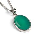 Click to view product details and reviews for Green Chrysoprase Necklace In Silver Natural Designer Gemstone 16 42cm.
