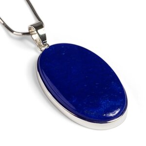 Stunning Lapis Lazuli Necklace Natural Designer Gemstone 16 42cm