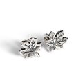 Click to view product details and reviews for Maple Leaf Stud Earrings In Silver Default Title.