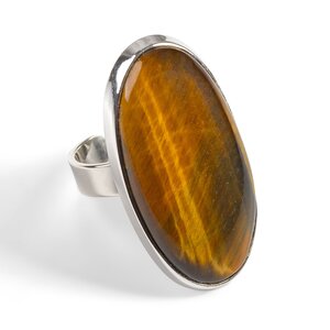 South African Tigers Eye Statement Ring Natural Designer Gemstone Default Title