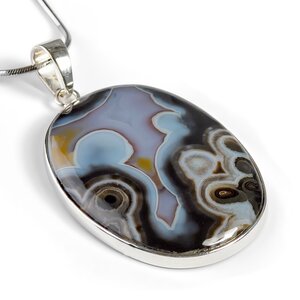 Pseudomorph Agate Gemstone Necklace Natural Designer Gemstone 16 40cm