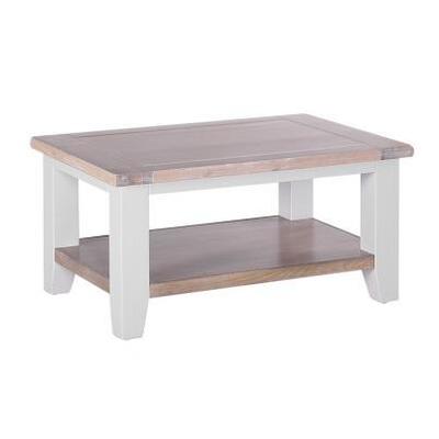 Cirencester Chalked Oak & Light Grey Rectangular Coffee Table