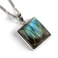 Click to view product details and reviews for Square Labradorite Gemstone Necklace Natural Designer Gemstone 16 42cm.