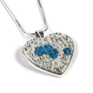 Heart Shaped K2 Jasper Circle Necklace Natural Designer Gemstone 16 40cm