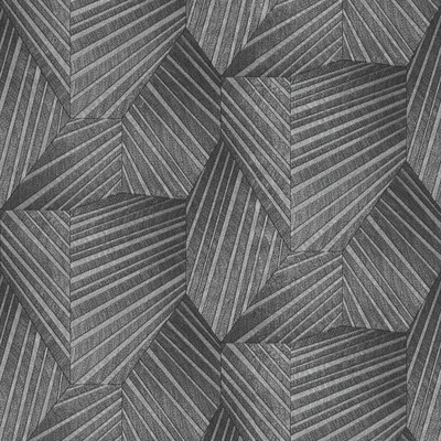 Elle Decoration Geometric D Triangle Wallpaper Black Silver 1015247