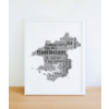 Pembrokeshire - Personalised Word Art Map