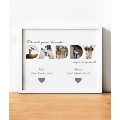Personalised DADDY Photo Collage Frame Gift