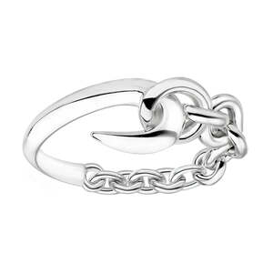 Shaun Leane Silver Hook Chain Ring Code Ht020ssnarzp