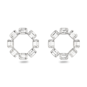 Swarovski Millenia Earrings Circle White Rhodium Plated 5602780