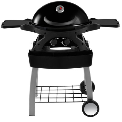 Ziggy 2 Burner Portable Grillstream Gas Barbecue with Fixed Cart - Black