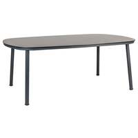 Alexander Rose Cordial Grey Shaped Dining Table with Pebble Laminate Top - 2m x 1.2m