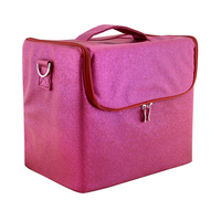 Red Spot Beauty And Hairdressing Case - Metallic Pink