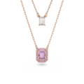 Click to view product details and reviews for Swarovski Millenia Layered Necklace Octagon Cut Purple Rose Gold Tone Plated 5640558.