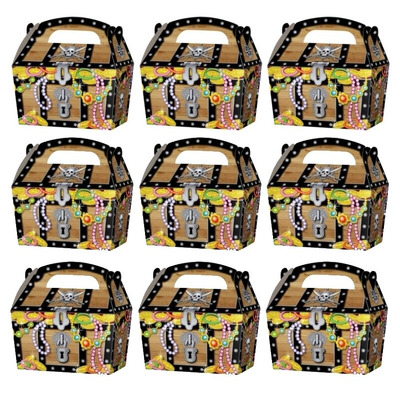 Pirate Treasure Chest Party Food Treat Cake Boxes (12cm) - ONE PACK (10)