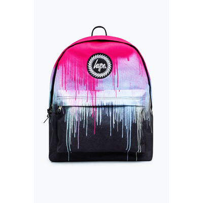 Hype Unisex Pink Drip Crest Backpack