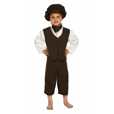 Victorian Boy World Book Day Fancy Dress Costume Age 4-12 Years
