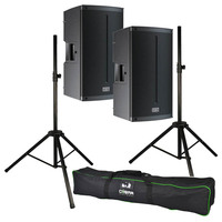FBT X-lite110A  Active PA System, Set of Two with Stands & Covers 3000W