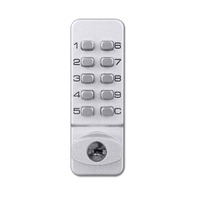 LOCKEY LC200 Mechanical Push button Cabinet lock, Satin Chrome - L25234 SATIN CHROME