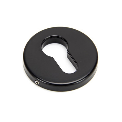 From The Anvil Regency Round Euro Profile Concealed Escutcheon, Black - 45466 BLACK