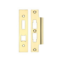 Zoo Hardware Face Plate And Strike Plate Accessory Pack For Horizontal Lock, Polished Brass - ZLAP16BPB POLISHED BRASS