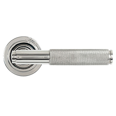 From The Anvil Brompton Door Handles On Art Deco Rose, Polished Marine Stainless Steel - 49845 (sold in pairs) POLISHED MARINE STAINLESS STEEL - UNSPRUNG