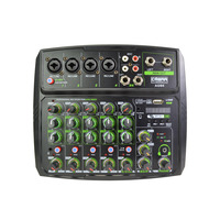 6 Channel Mixer with Bluetooth, USB and Echo