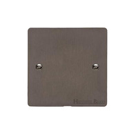 M Marcus Electrical Elite Flat Plate Single Section Blank Plate, Matt Bronze - T09.931 MATT BRONZE