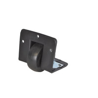 Recessed Cabinet Castor Wheels in  Black 40mm Wheel