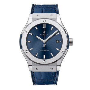 Hublot Classic Fusion Blue Titanium Watch 45mm 511nx7170lr