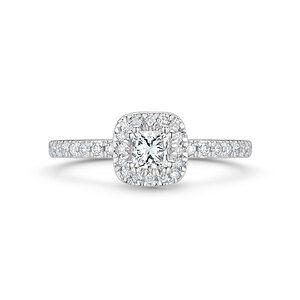 Princess Cut Halo Diamond Ring 071cts