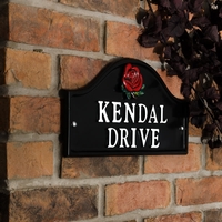 Aluminium Painted Black Bridge House Sign 36 x 19cm