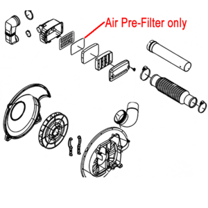 Gardencare Air Pre Filter B650 Backpack Blower Gceb 6505 4