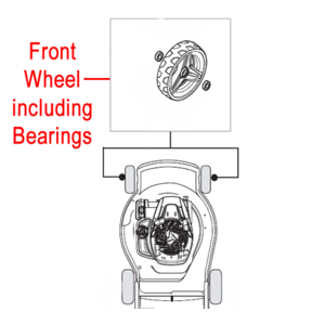 Mountfield Front Wheel Assembly 381007477 0