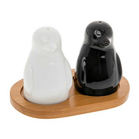 Joe Davies White Bamboo Penguin Cruet Set