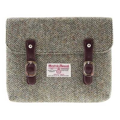 Glen Appin Harris Tweed Nethy IPad Case Green Fleck