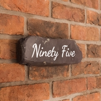 Slate paddlestone number sign - large