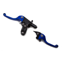 Pit Bike CNC Folding Levers Blue