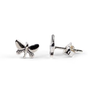 Delicate Butterfly Stud Earrings In Silver Default Title