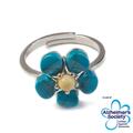Click to view product details and reviews for Forget Me Not Flower Ring In Silver Turquoise And Amber K.