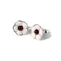 Click to view product details and reviews for Hand Painted White Peace Poppy Stud Earrings In Silver Default Title.