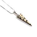 Click to view product details and reviews for Dalmatian Jasper Triangle Necklace Set In Silver 16 42cm.