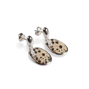 Single Drop Earrings In Silver And Dalmatian Jasper Default Title
