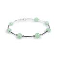 Click to view product details and reviews for Bead Tube Bracelet In Silver And Aventurine Default Title.