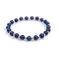 Click to view product details and reviews for Stretch Bead Bracelet In Silver And Lapis Lazuli Default Title.