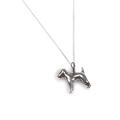 Click to view product details and reviews for Miniature Airedale Terrier Dog Necklace In Silver 16 42cm.