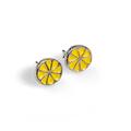 Click to view product details and reviews for Handpainted Lemon Slice Stud Earrings Default Title.