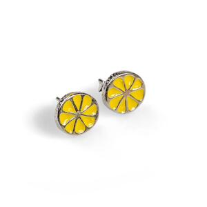 Handpainted Lemon Slice Stud Earrings Default Title