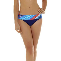 Seaspray 08-1350 SeaSpray Crete Fold Waist Bikini Brief 08-1350 Blue/Orange 08-1350 Blue/Orange