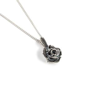 Rose Necklace In Silver 16 42cm