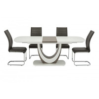 Maria 160cm White And Oak Extending Dining Table